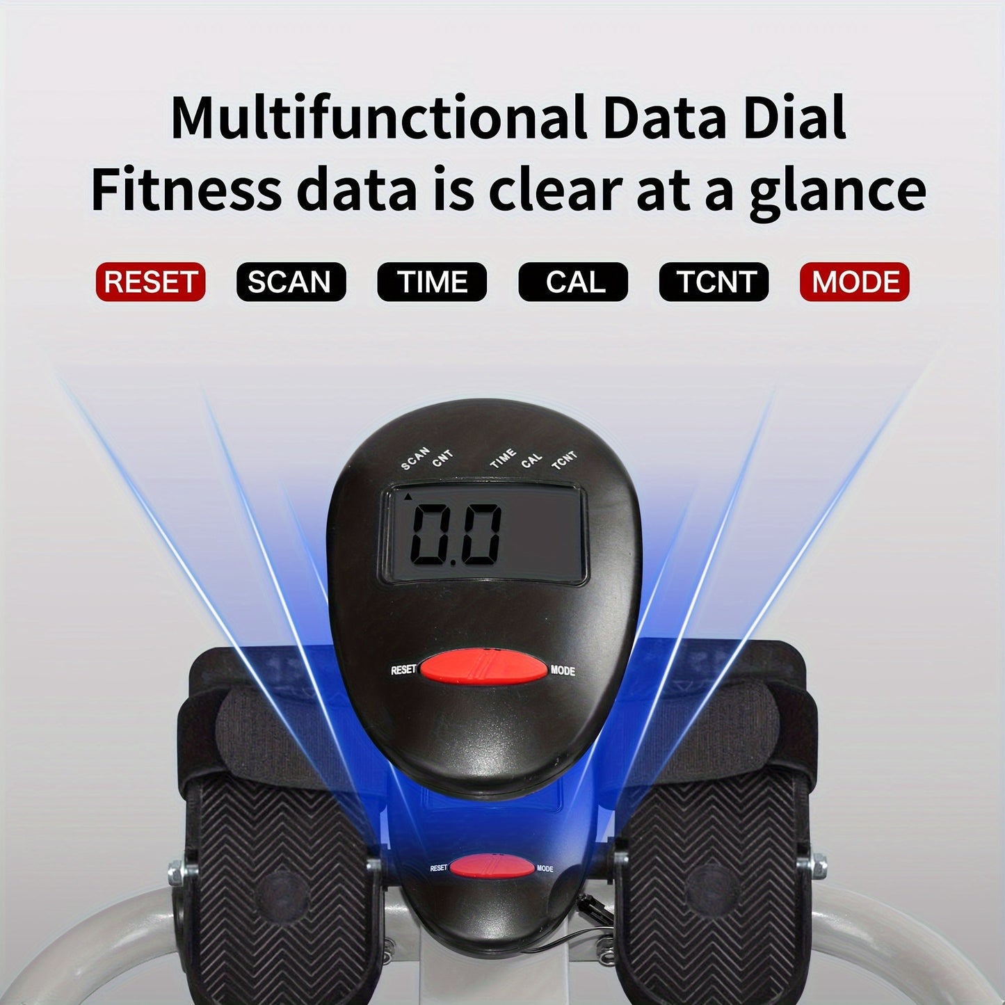 Foldable Rowing Machine with LCD Monitor - Fitness Trainer(Grey)