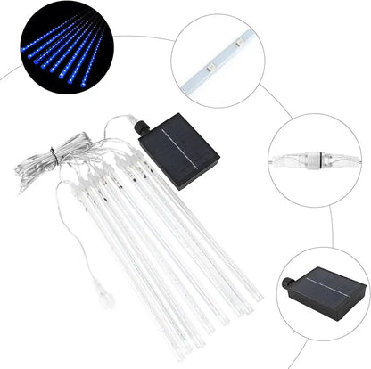 Starry Shower: Solar LED Christmas Meteor Lights