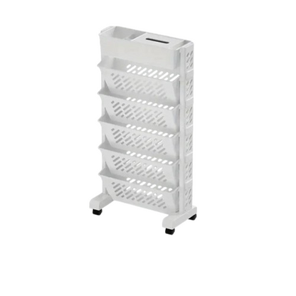 Movable Desk Side Bookshelf