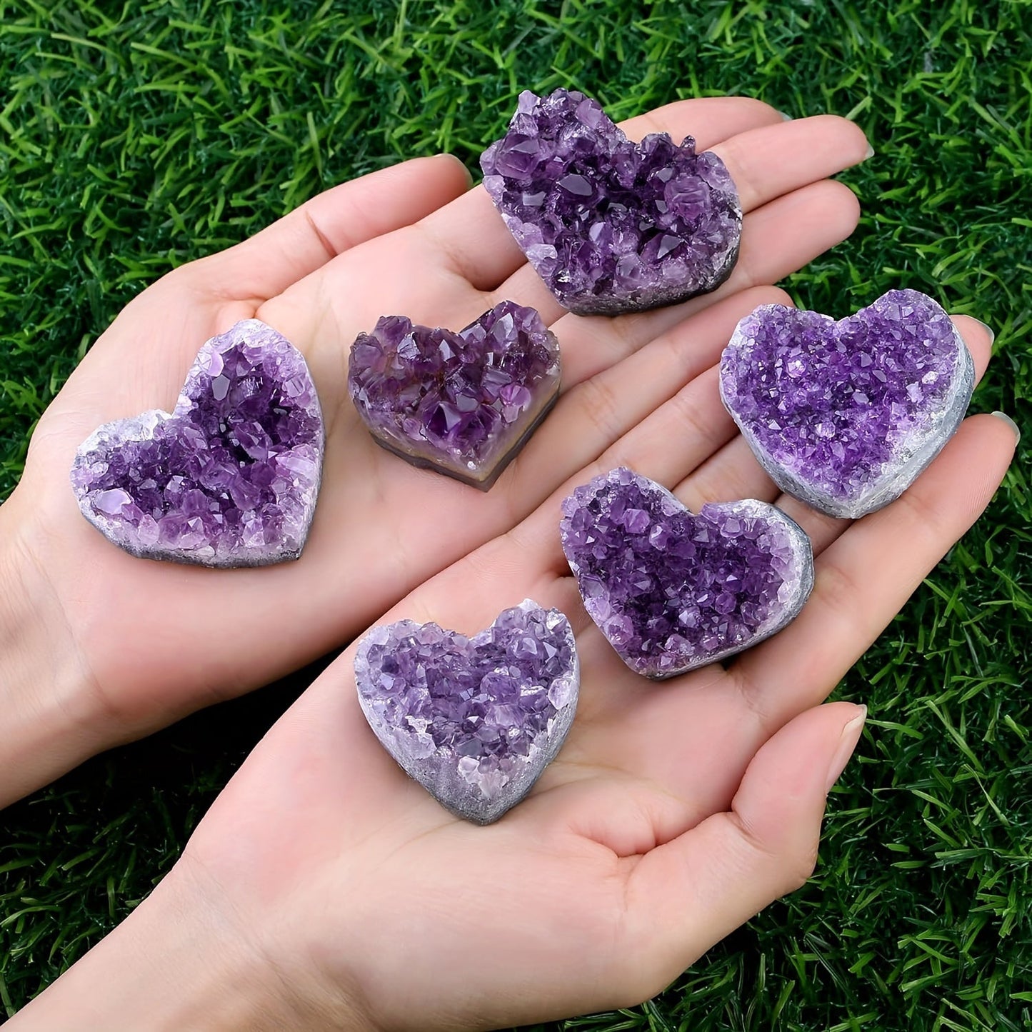 Amethyst Heart-Shaped Crystal Ornament for Home Decor & Gifts