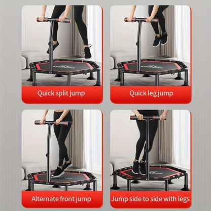 Indoor Fitness Trampoline with Handrail