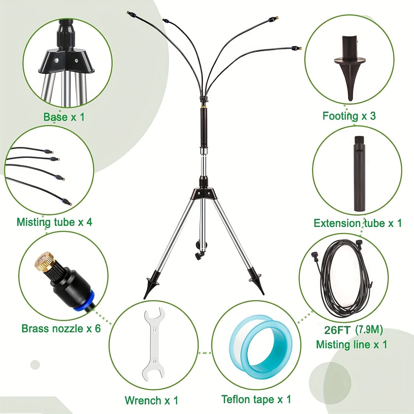 Outdoor Misting Stand for Patio & Pool