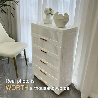 Effortlessly decluttering with the Plastic Drawer Storage Cabinet Organizer