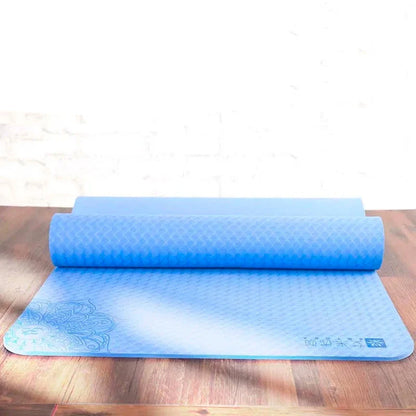 Anti-Slip TPE Yoga Mat with Sling and Carry Strap