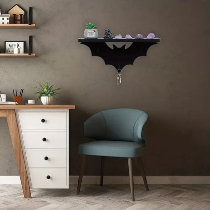 Spooktacular Bat Winged Floating Shelves for Halloween Decor