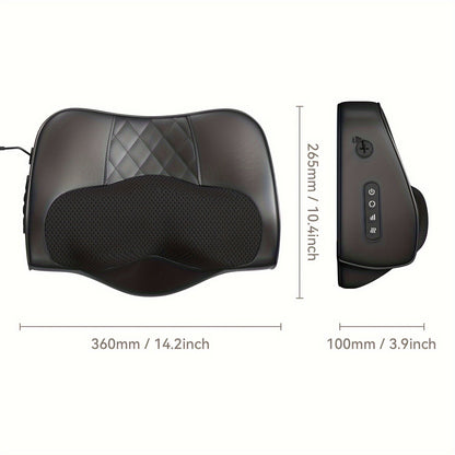 Cordless 3D Kneading Massage Pillow with Heat(Black)