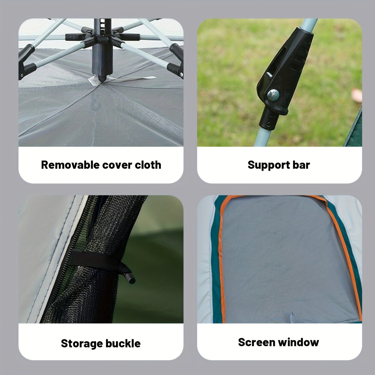 Hexagonal Quick Opening Outdoor Camping Tent 6-Person