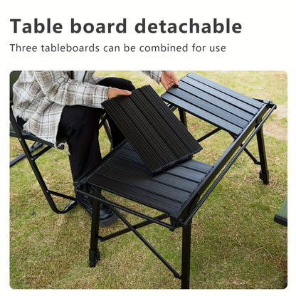 Portable Aluminum Camping Table Adjustable Height