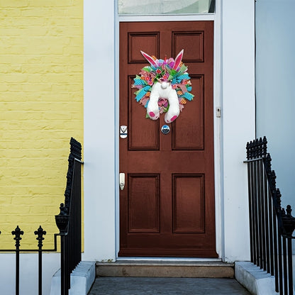 Classic Easter Bunny Wreath Door Decor