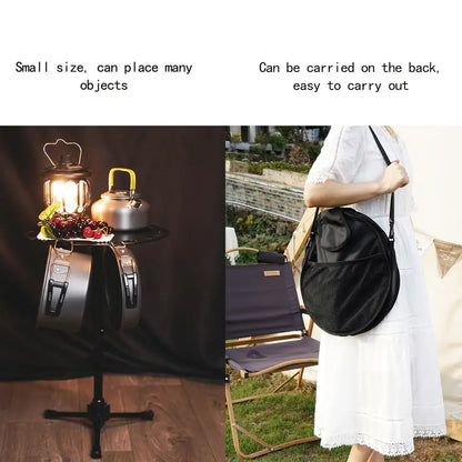 Portable Multifunctional Aluminum Alloy Tripod Table - Adjustable & Foldable