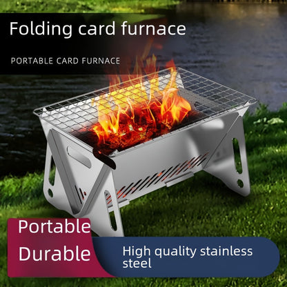 Ultra-Lightweight Outdoor Flat Fire Stove Stainless Steel Grill