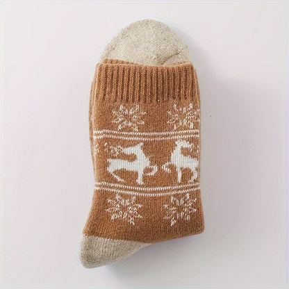 Women's Warm Wool Knit Socks (5-Pair Pack)