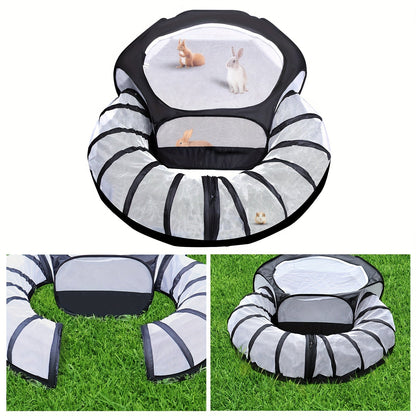 Small Animal Playpen with Tunnel