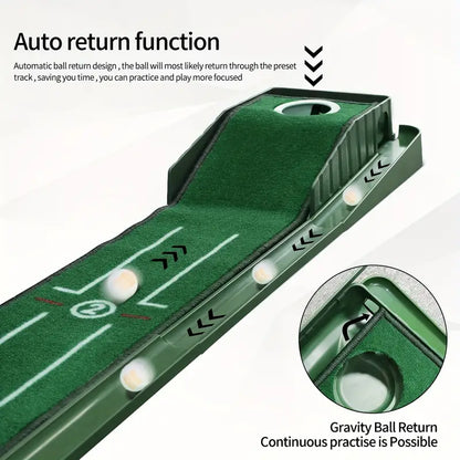 Compact Edition Portable Golf Putting Training Mat