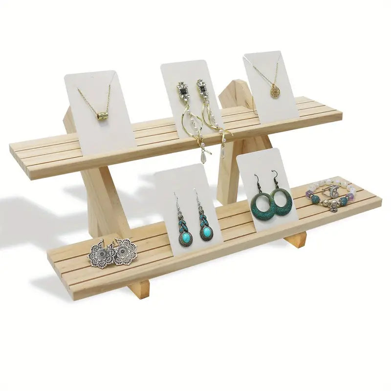 Add a touch of elegance with this handcrafted wooden riser shelf