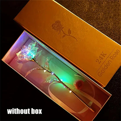 24K Colorful Gold Rose - Artificial Rainbow Flower