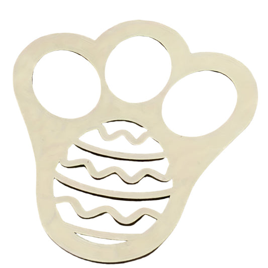 5pcs Wooden Rabbit Paw Print Stencils for Easter DIY