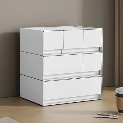 Stackable Bedroom Bedside Drawer Organizer - White (1pc)