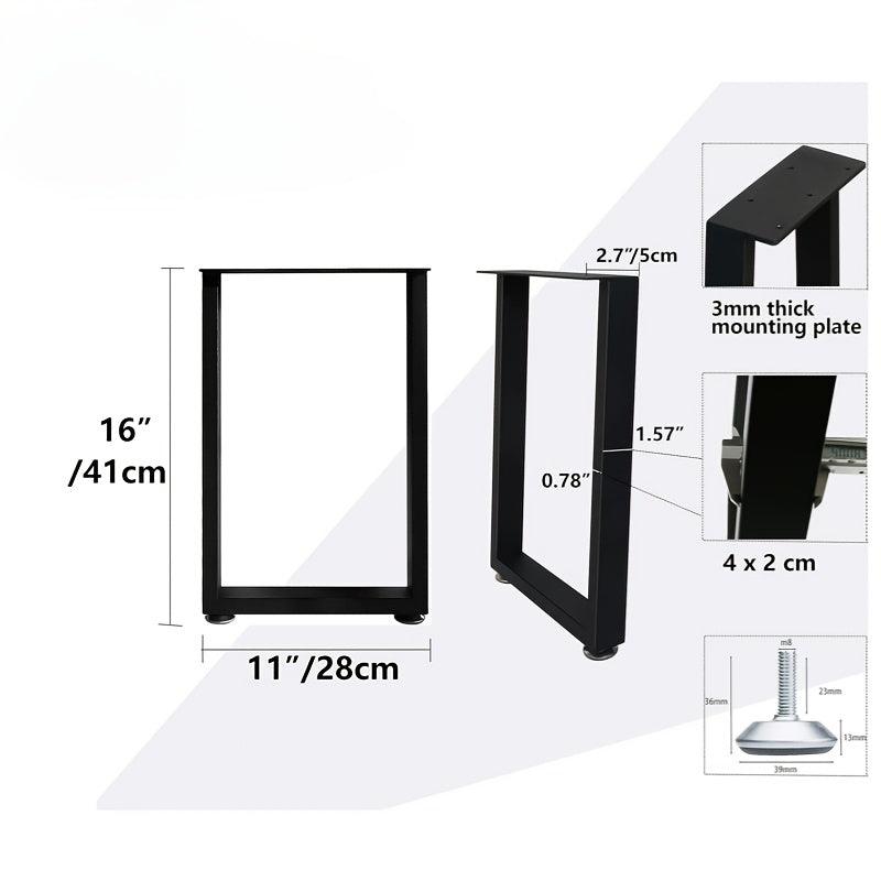2-Pack Metal Table Legs