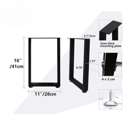2-Pack Metal Table Legs