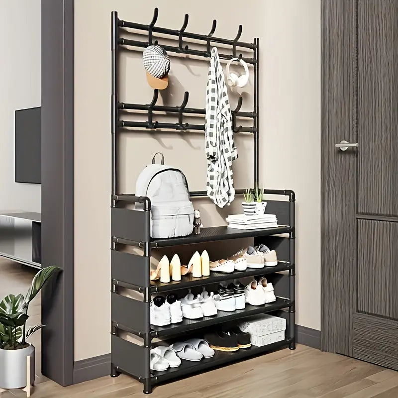 Two-in-One Wonder: A Shoe Rack and Coat Rack in Perfect Harmony
