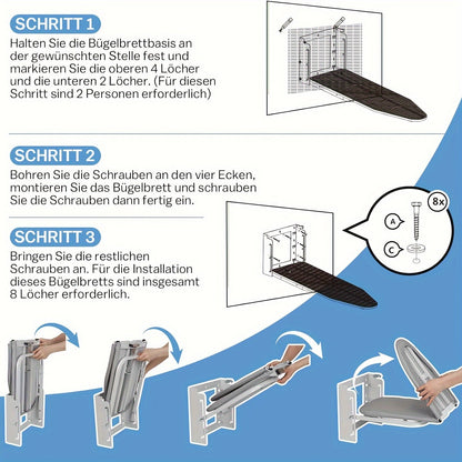 Wall-Mounted Foldable Ironing Board
