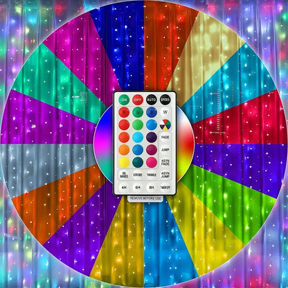 Festive Brilliance: 17-Color Christmas LED String Lights Curtain