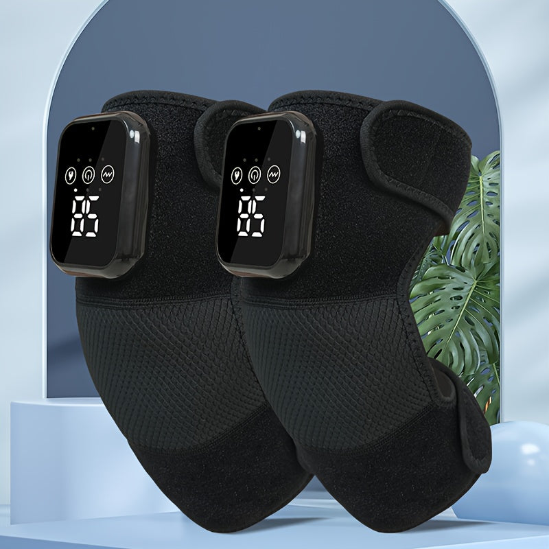 3-in-1 Wireless Heated Knee & Elbow Massager with Vibration(Black)