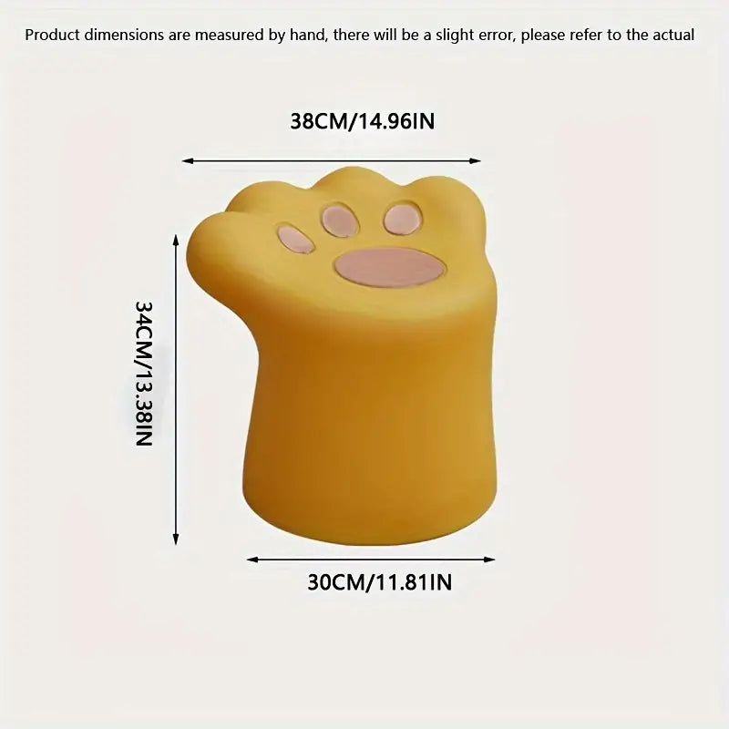 Paw-Shaped Stool - Plastic Ottoman
