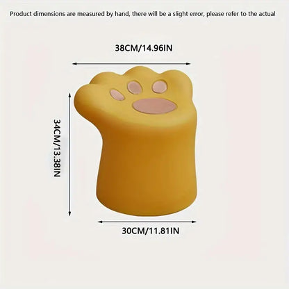 Paw-Shaped Stool - Plastic Ottoman