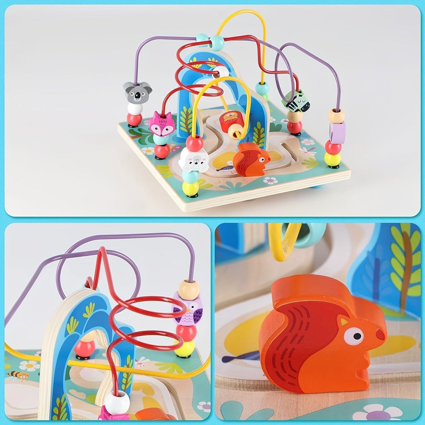 Wooden Activity Cube Educational Toy for Toddlers