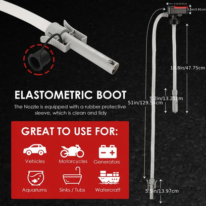 Portable Battery-Powered Fuel Pump Nozzle Series - Red