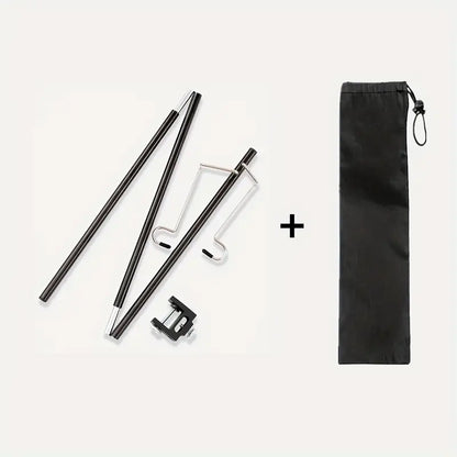 Portable Folding Lamp Pole - Lightweight Collapsible Aluminum Lantern Stand