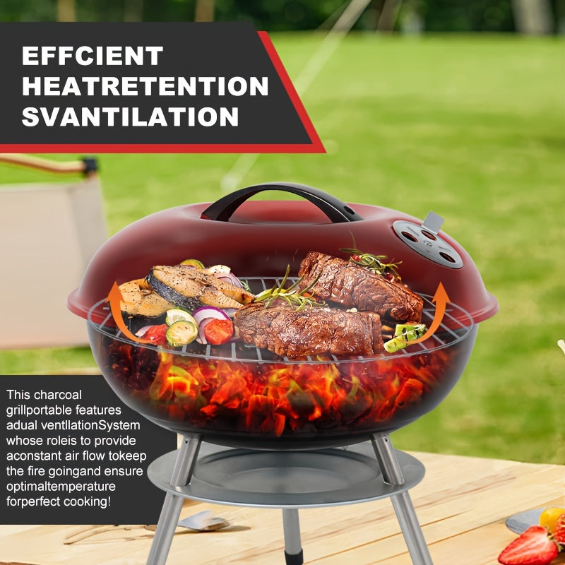 Portable Charcoal Grill with Kickstand