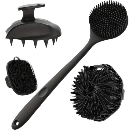 Silicone Bath Brush Set Gentle Exfoliating (4pcs)