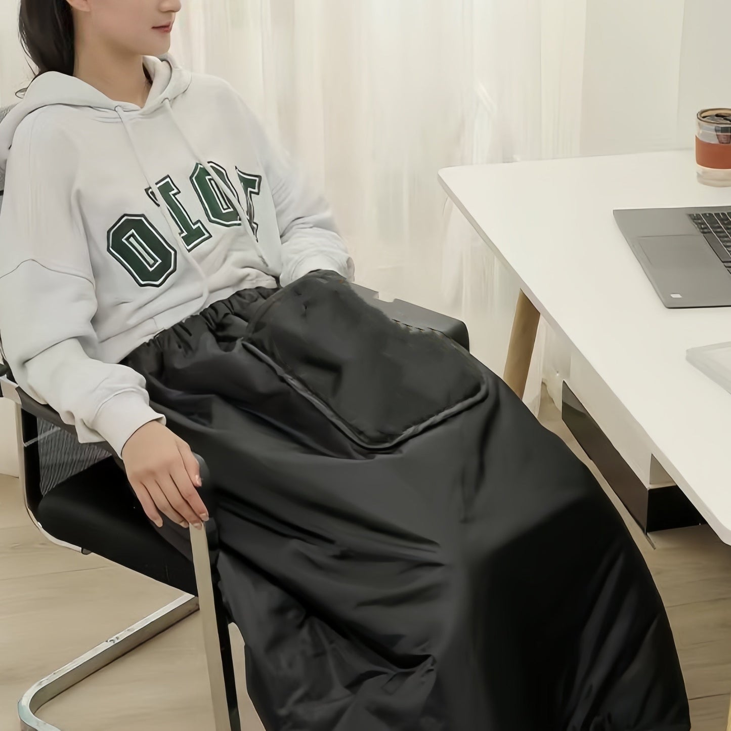 Winter Knee Warmer Windproof Fleece Skirt Wrap