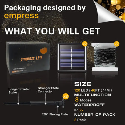 Enhance Your Halloween Ambiance with 2 Pack Orange & Purple Solar Halloween Lights