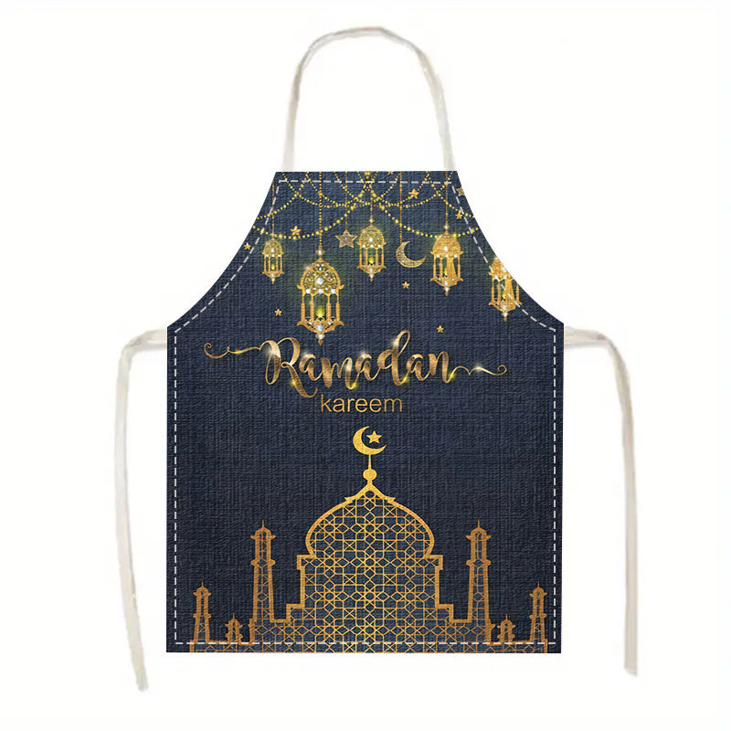 Ramadan Eid Apron Set Adjustable Neck
