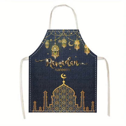 Ramadan Eid Apron Set Adjustable Neck
