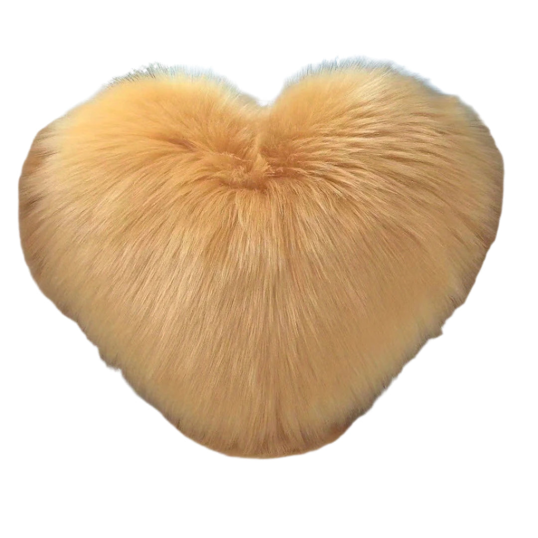 Heart Shaped Long Plush Pillow Cushion