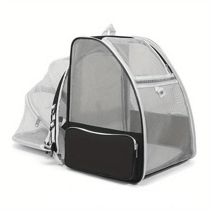 Expandable Cat Backpack Carrier with 3-Sided Mesh