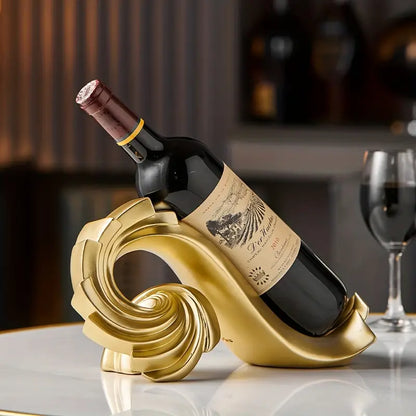 Resin Simple Spiral Wine Rack - Gold