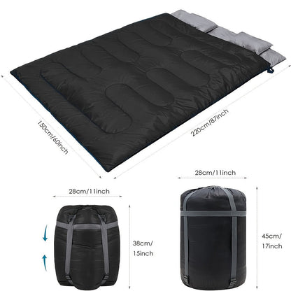 Double Sleeping Bag Queen XL for Camping