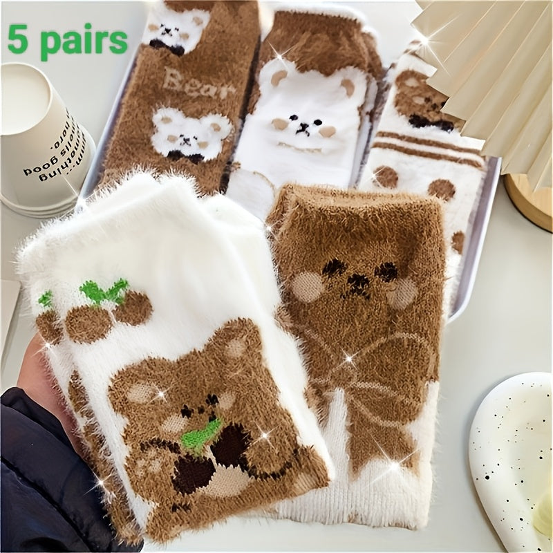 Women’s Warm Velvet Mid-Calf Socks (10 Pairs)