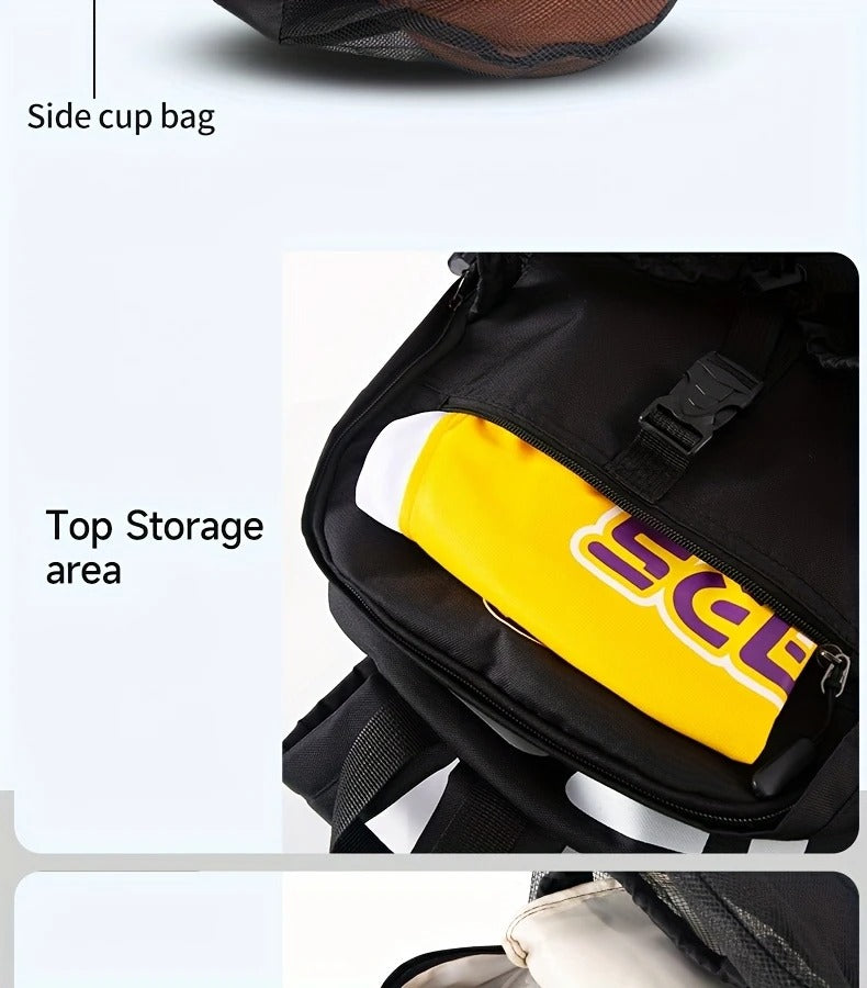 Youth Basketball Backpack Large Capacity Travel Bag