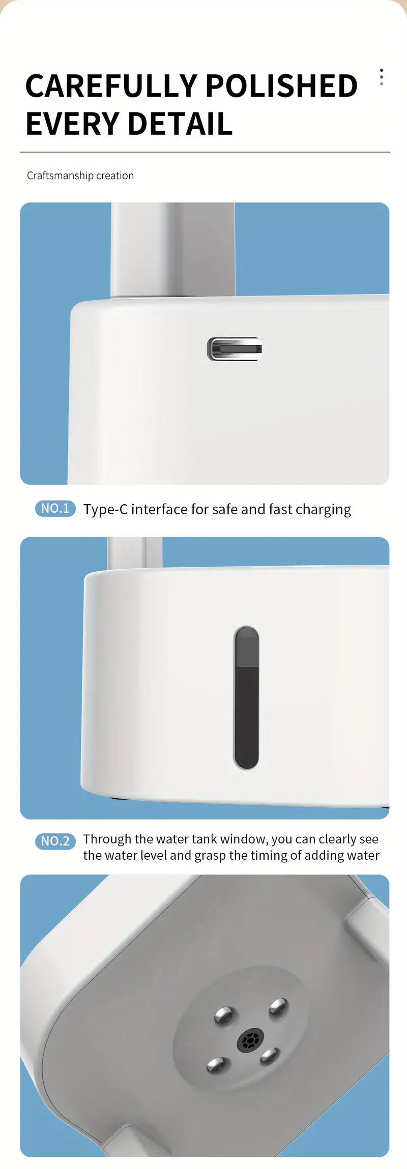 Levitating Plant Water Drop Humidifier - 580ML Cool Mist, Anti Gravity Design, USB Powered, Nightlight