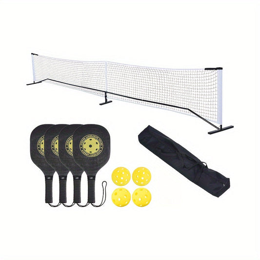 Portable Pickleball Net Set with Paddles
