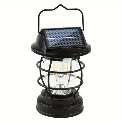 Black Solar Powered LED Camping Light
