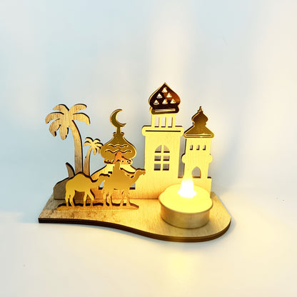 Islamic Ramadan Candle Holder Mosque Design Eid Decor