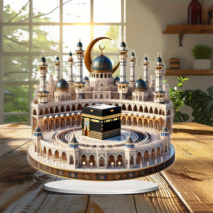Bohemian Crystal Mecca Mosque Tabletop Decoration
